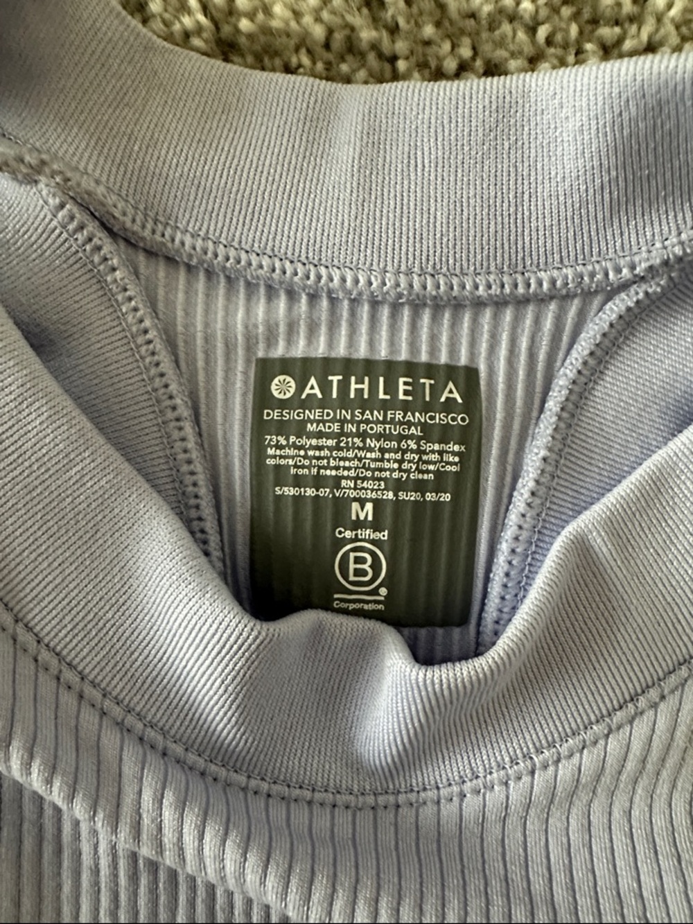 Athleta Lavender Ribbed Racer Back Tank - Picture 3 of 5